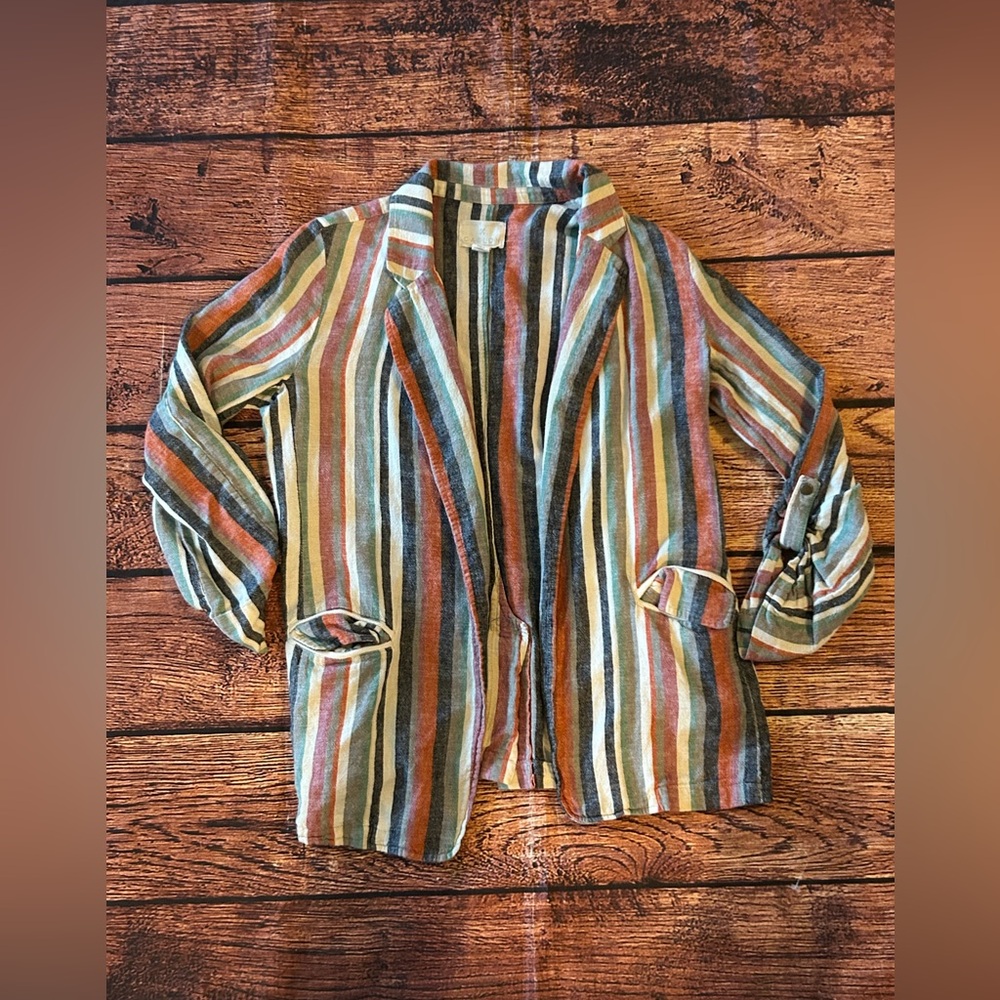 Caslon Multicolor Striped Women's Blazer